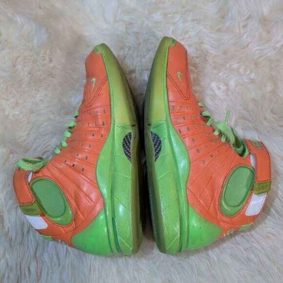 RARE Customer Green and Orange Nike Air Zoom Hurache 2k4 Men Size 9.5 Sneakers - Picture 5 of 14